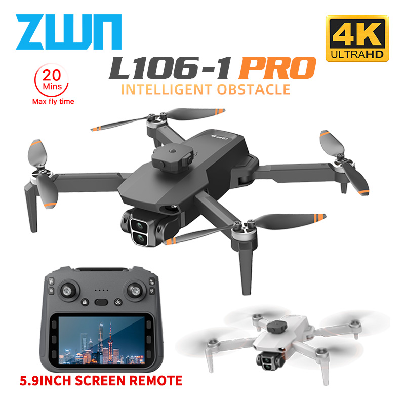 Drone Camera Hd - Drone professionnel GPS L106-1PRO avec écran